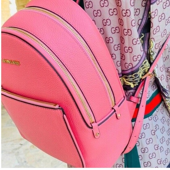 ๐ธ๐ธ๐ธ BNWT MICHEAL KORS Adina grapefruit / coral coloured backpack ๐ธ๐ธ๐ธ - Picture 3 of 4